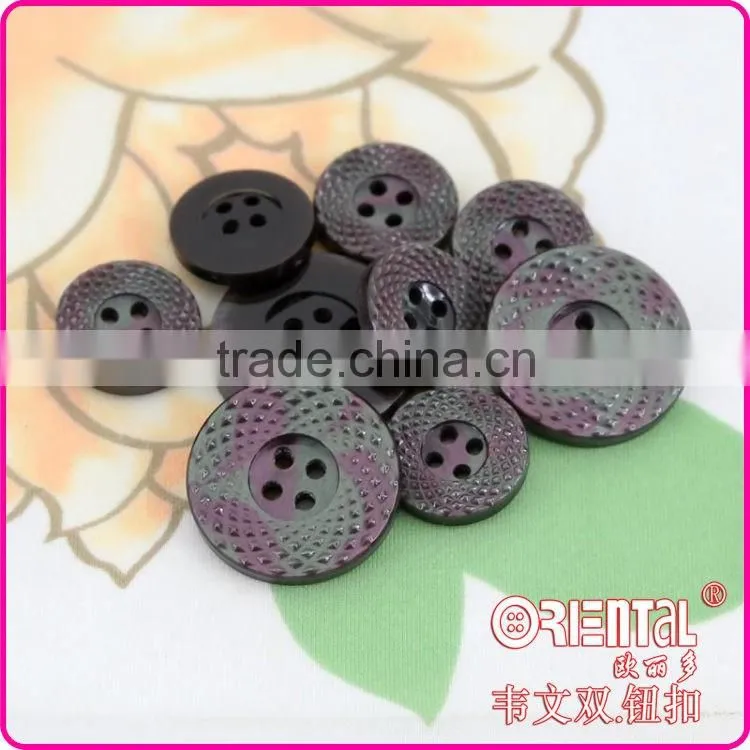 fancy 4 holes plastic resin button for casual suit