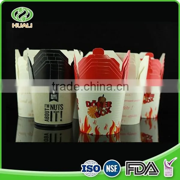Eco-friendly folding disposable noodle take out boxes