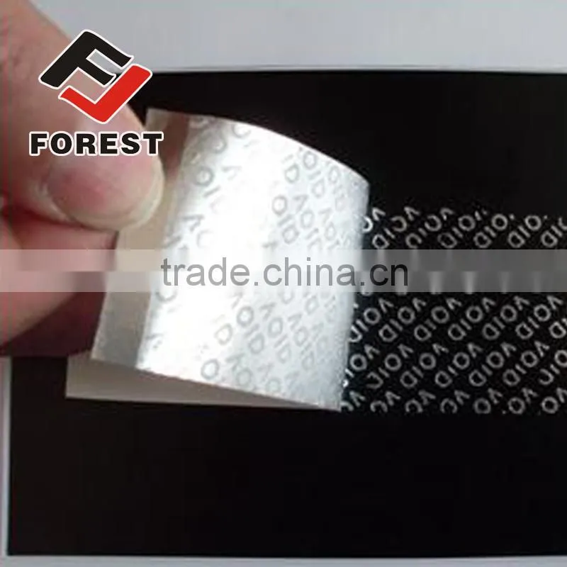 Tamper Evident void security seal Label Sticker, custom 3d printing epoxy sticker