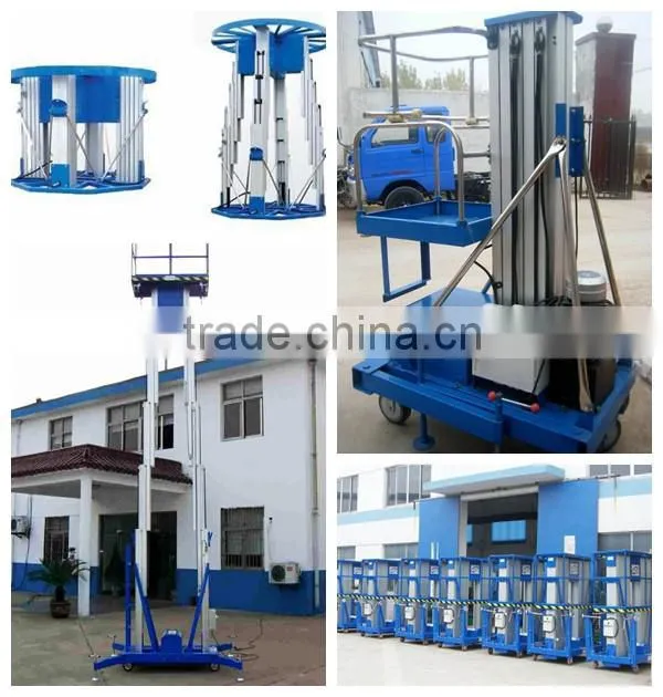 Electric aerial work platform, aluminum lifing platforms