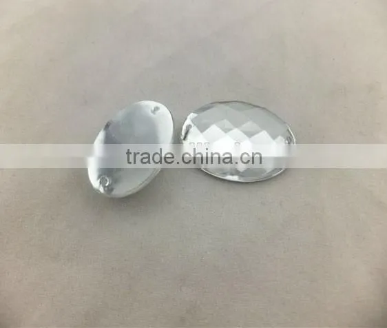 Crystal Sew on Acrylic Stone with Two Holes