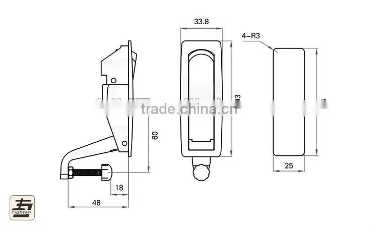 adjustable grip cam door latches