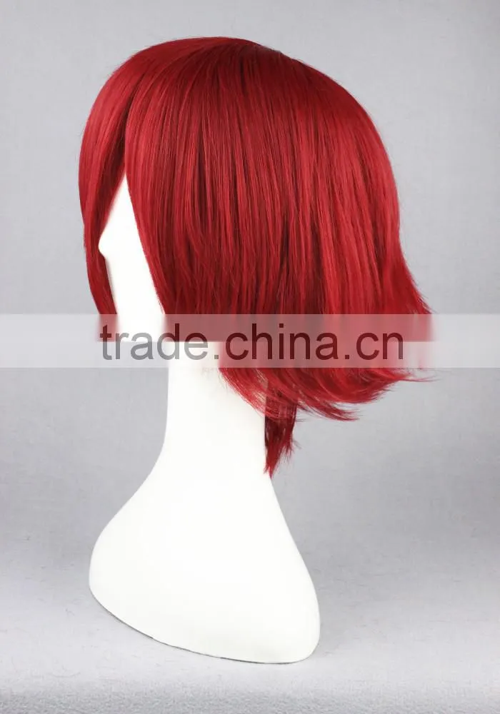 High Quality 35cm Short Straight Code GeAss-Kouzuki Kallen Synthetic Anime Wig Cosplay Costume Hair Wig Party Wig