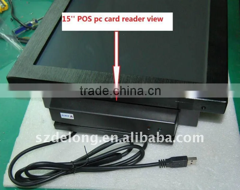 15"lcd touchscreen fanless VIA pc with wifi built-in CPU: Intel Atom N270 (onboard) 1.6GHz support win7/xp