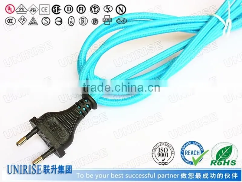 Colored Braided Electric Lighting Textile Cable for lamp