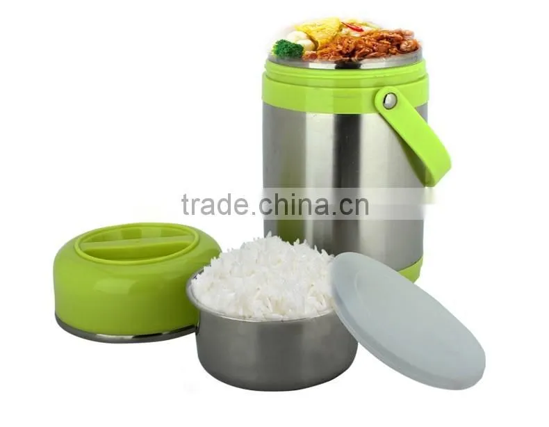 heating lunch tiffin box keep food hot stainless steel hot lunch box tiffin carrier with 1.5L