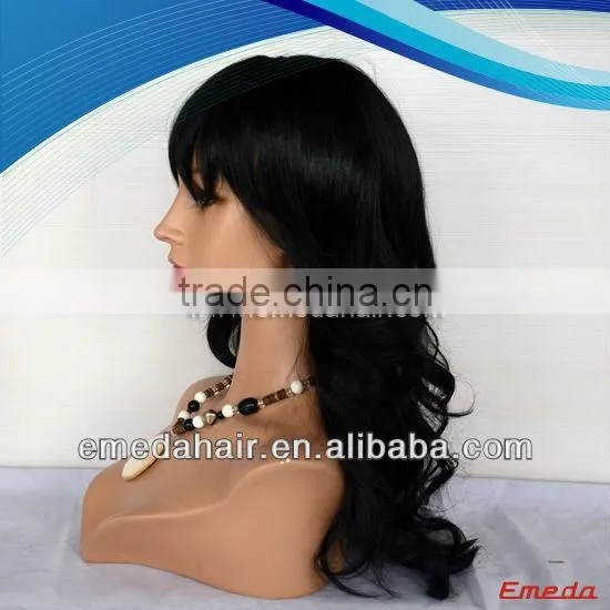 Spanish Wave Body Weaving Silk Top Lace Swiss Full Lace Wigs