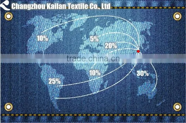 KC-834-12T 340g Twill Terry Indigo Black Knitted Denim Fabric