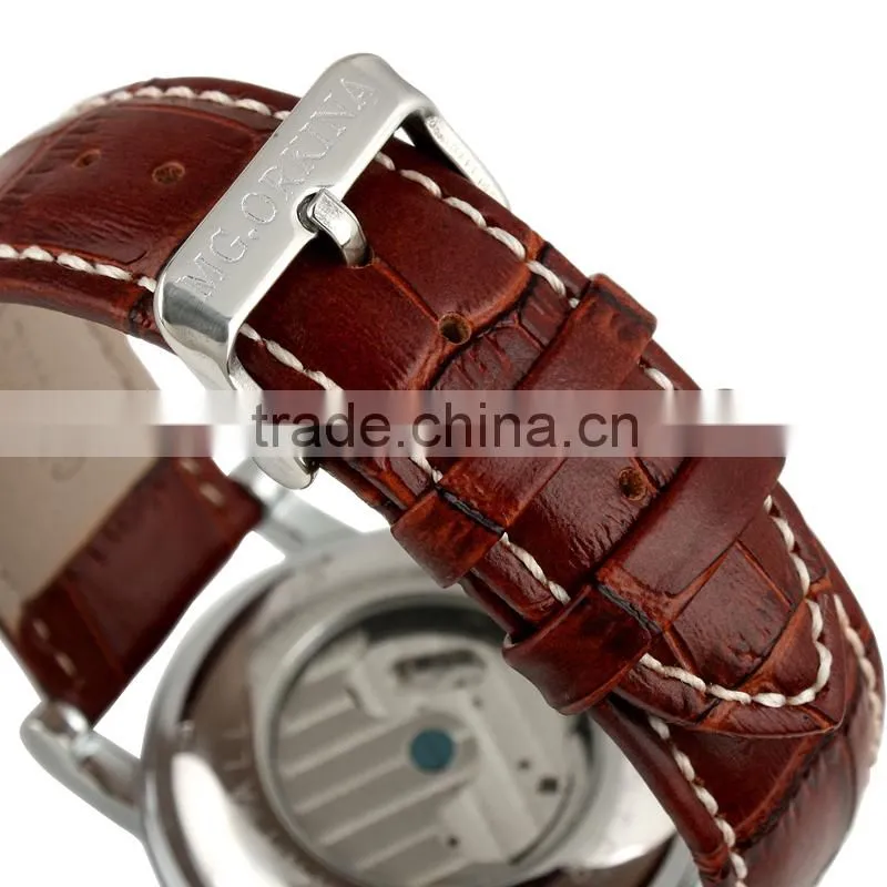 Tourbillon Automatic Leather Watch WM307
