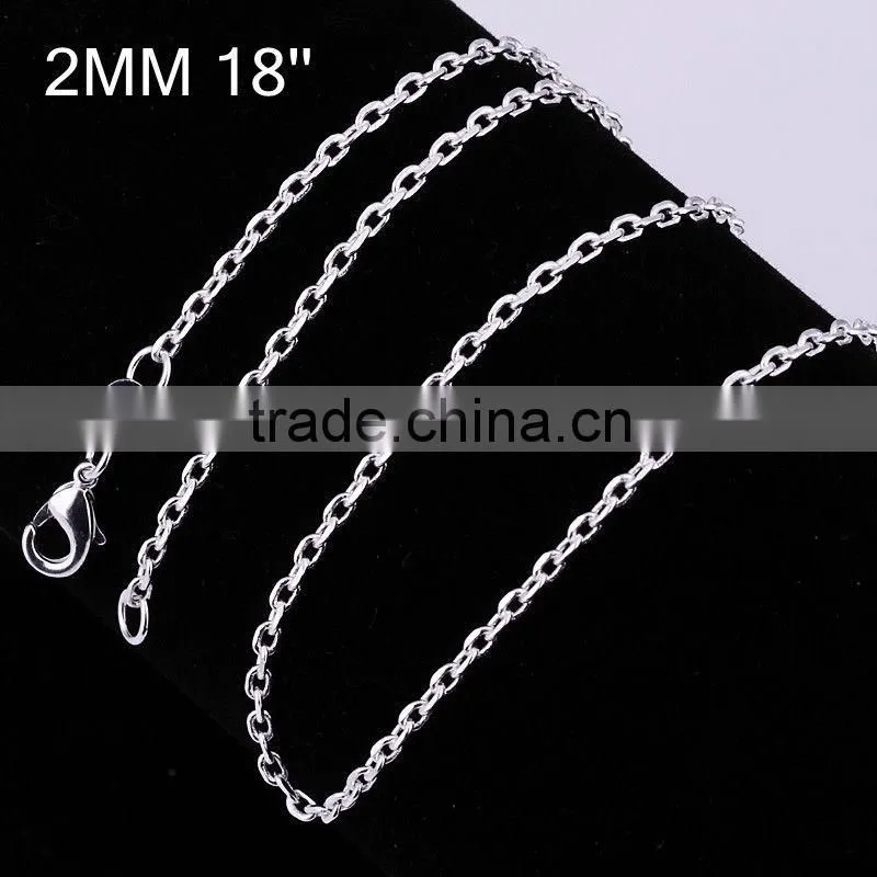 hot Hot sale diameter 2mm sterling silver chain for men LKNSPCC012