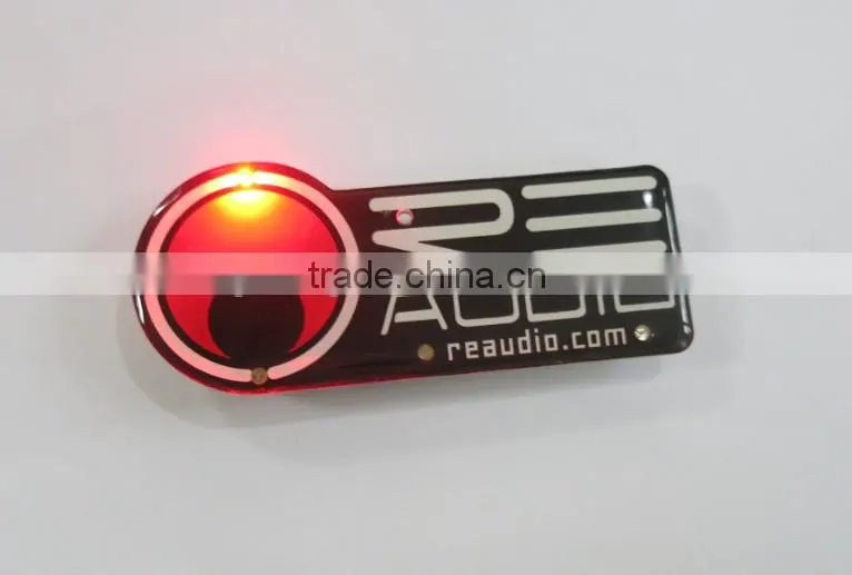 Customer design T-shirt shaped epoxy led light lapel pins