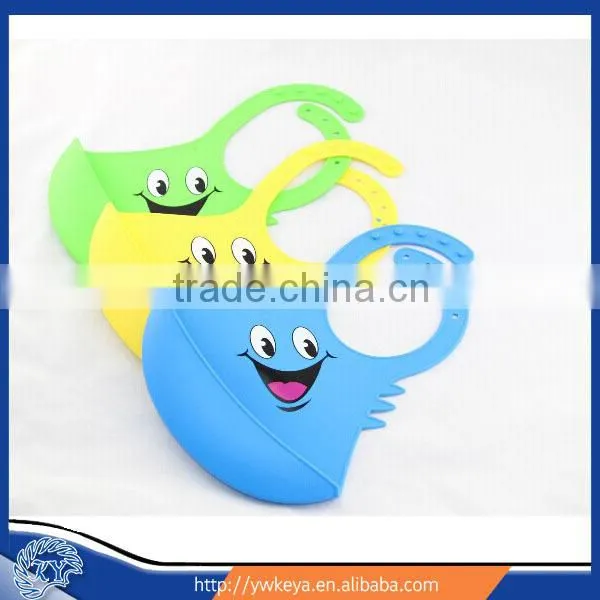 New Waterproof Non-Toxic Silicon Infant Feeding BPA Free Washable Baby Bibs silicone baby bib