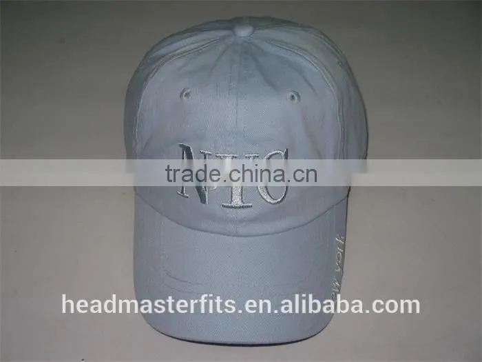 Custom 6 Panel Short Brim Baseball cap Nyc Embroidery Unstructured Baseball Cap
