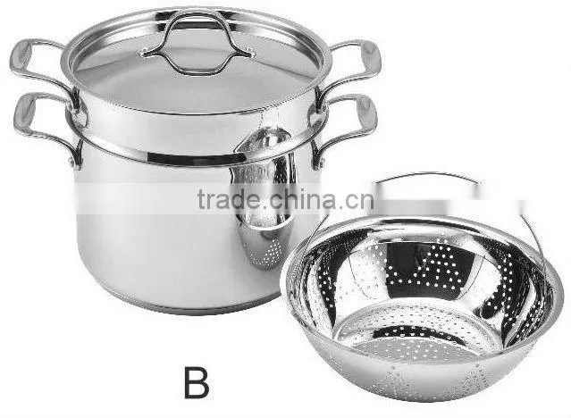 SA-12075B 2014 NEW Stainless Steel Pasta pot set / Italian Pasta set / Steamer Set