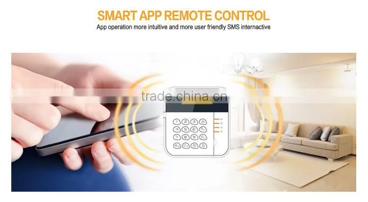 Wireless Intruder Security GSM Home Alarm System with APP control and alarm relay switch for house