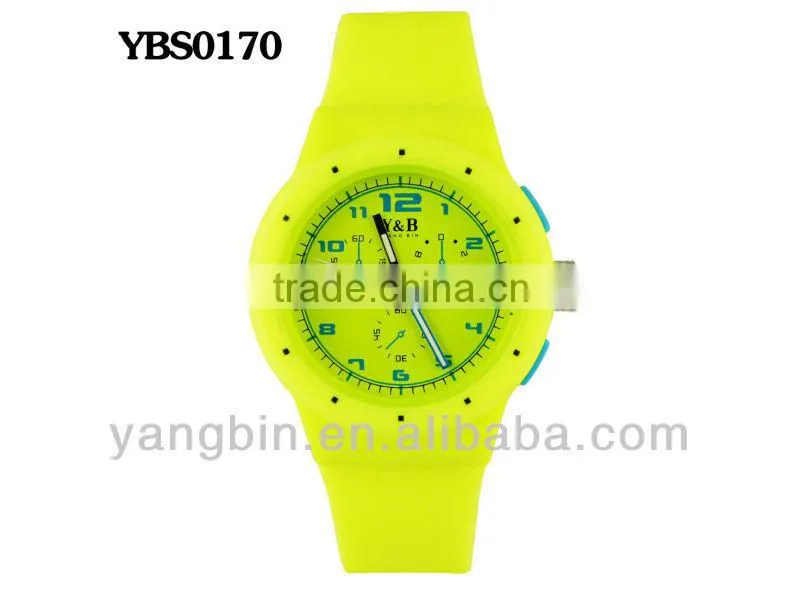 Hot time silicone strap fashion custom brand unisex watch wholesale products