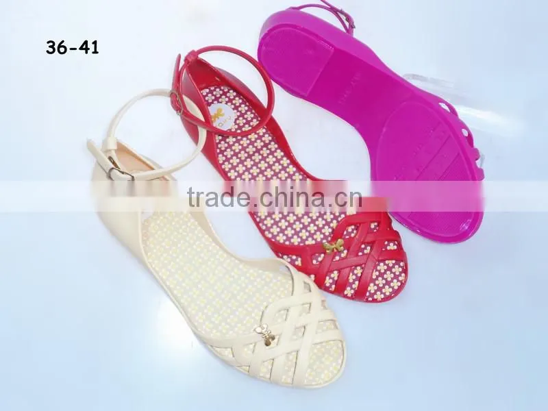 2015 PVC Jelly Good quality ladies Sandals