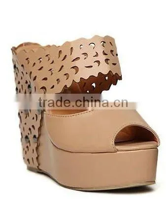 New fashion no heel wedge heel summer laser shoes slipper XT-SHw92