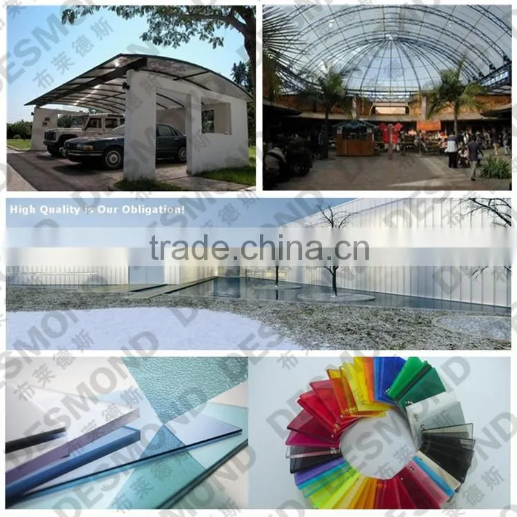 polycarbonate hollow sheet 100% virgin Makrolon material/pc sun sheet /pc sheets