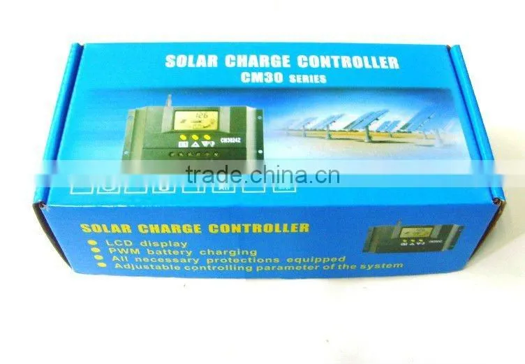 solar voltage regulator 30A 12v/24v auto identify