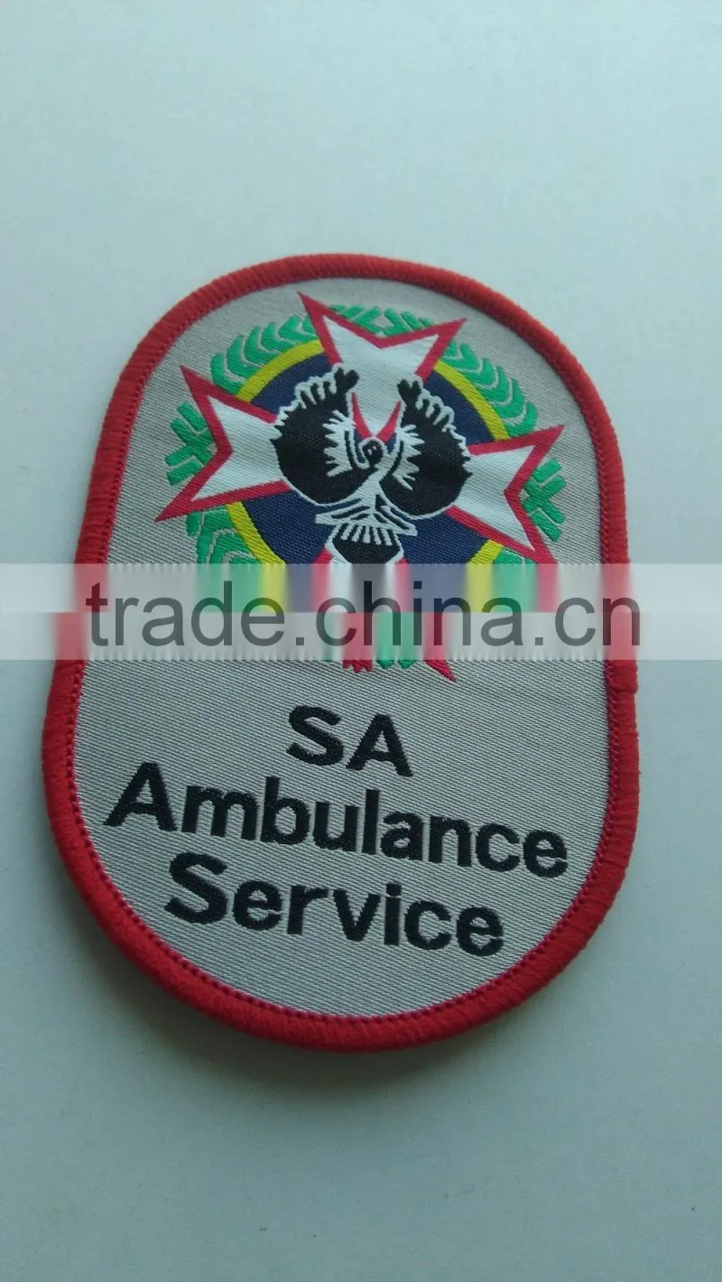 china munufacturer supply good quality over lock border custom badge