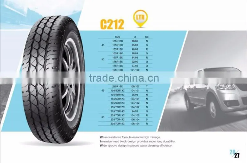 high performance durun light truck tire 155R13C-8PR pattern C212