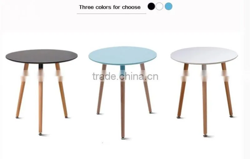 Modern round design wooden cafe table