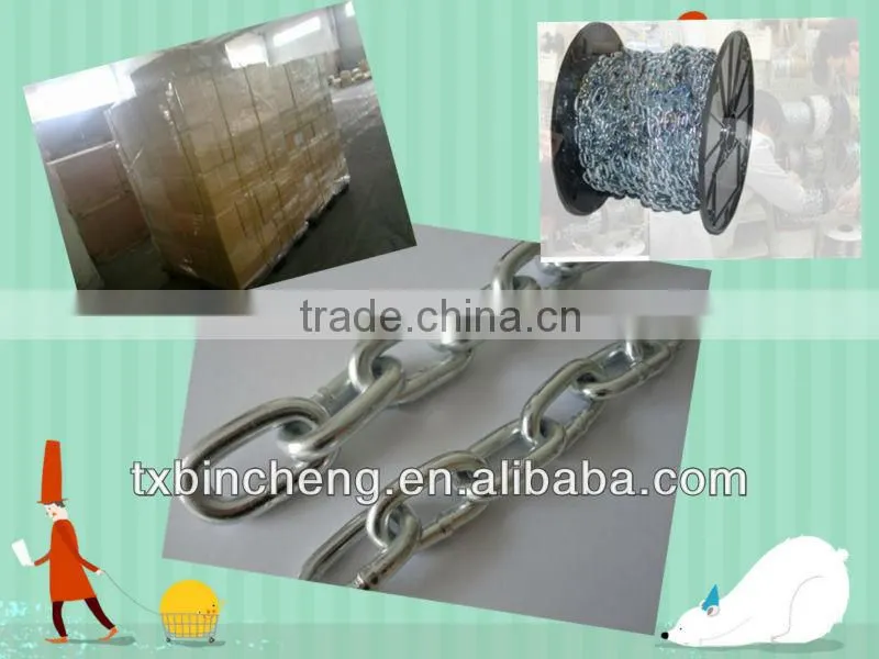 galvanized stud link anchor chain for ship with CCS, ABS, LR, GL, DNV, NK, BV, KR, RINA, RS