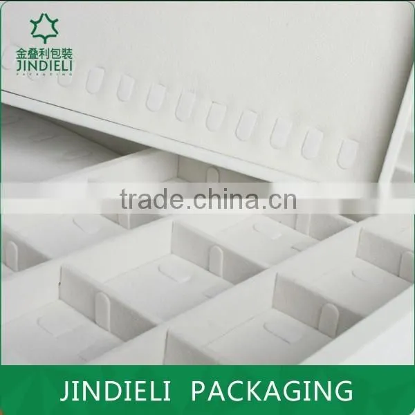 Beauty elegant leather cosmetic jewelry box packaging