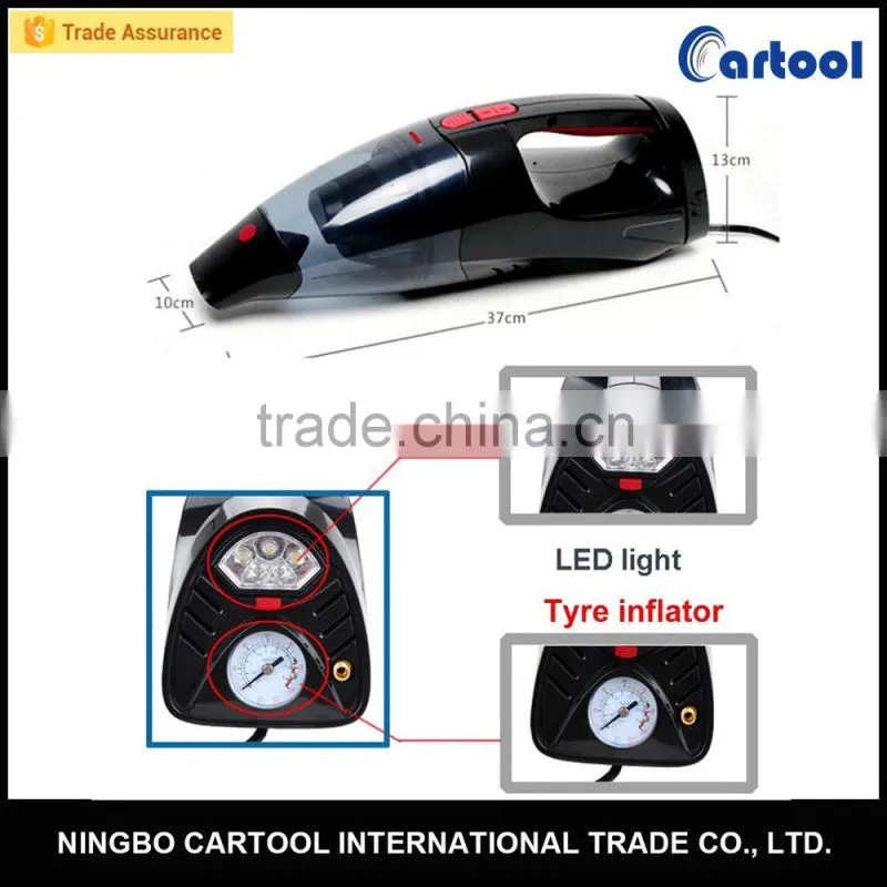 Portable Powerful 12v Wet Dry Vacuum Cleaner Car LED Air Compressor