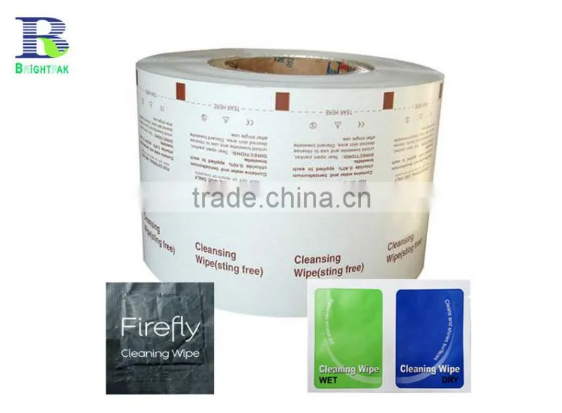 aluminium foil paper for glasses cleaning wipesl, aluminum Compound Paper for alcohol swab, screen cleaning wipes CE certificate