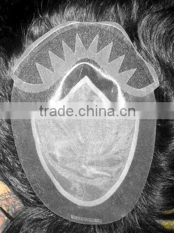 Front lace mono patch hair replacement