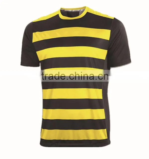 two colors striped practice soccer jersey with sublimation made