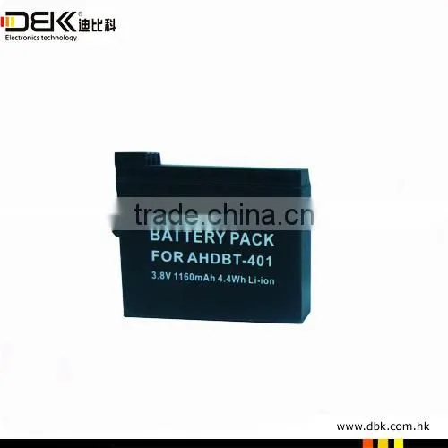 2015 Special low temperature lithium ion battery pack for Go-pro AHDBT-401