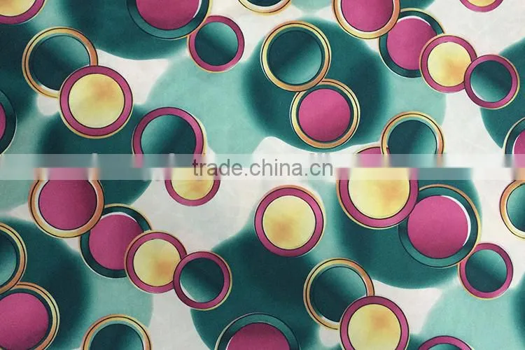polyesret viscose blend forwomen fabric 100% printed rayon fabric