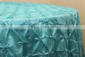 hot sell round 120 inch pinchwheel table cloth for wedding decoration