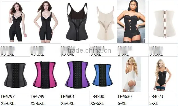 Clip and zip body waist trimmer latexy waist cincher
