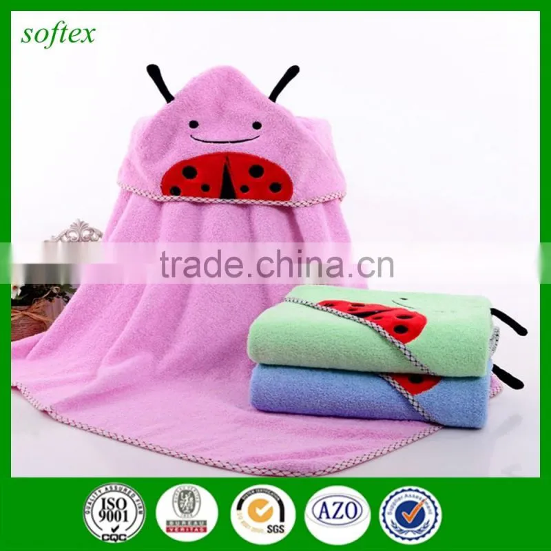 China wholesale 80x80cm cartoon baby hooded terry towel