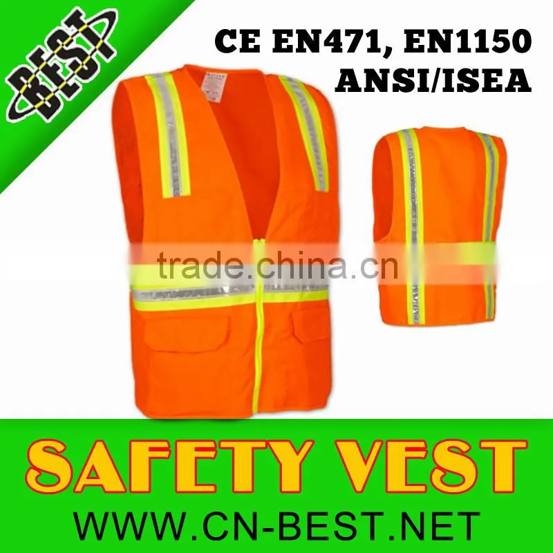 ANSI Yellow safety vest with pockets