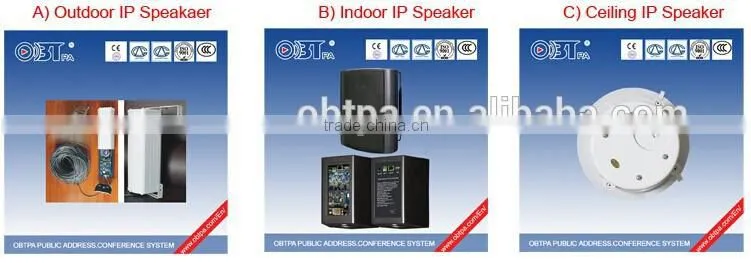 IP audio speaker or IP PA system , network speaker, 15w poe speaker for school, church, railway, office, building