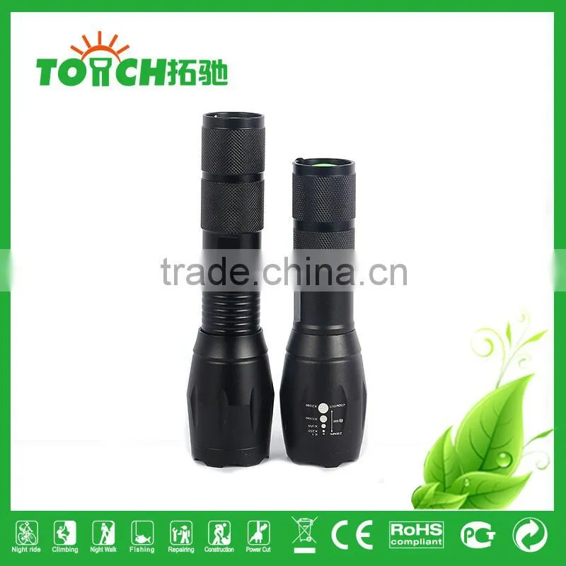 5000pcs only Factory Outlet 10W Cre e XML-T6 led Long Range Zoomable Rechargeable Torch Light