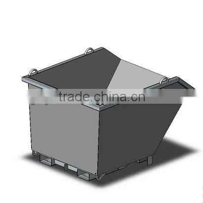 Type CSD stainless steel forklift tipping skip