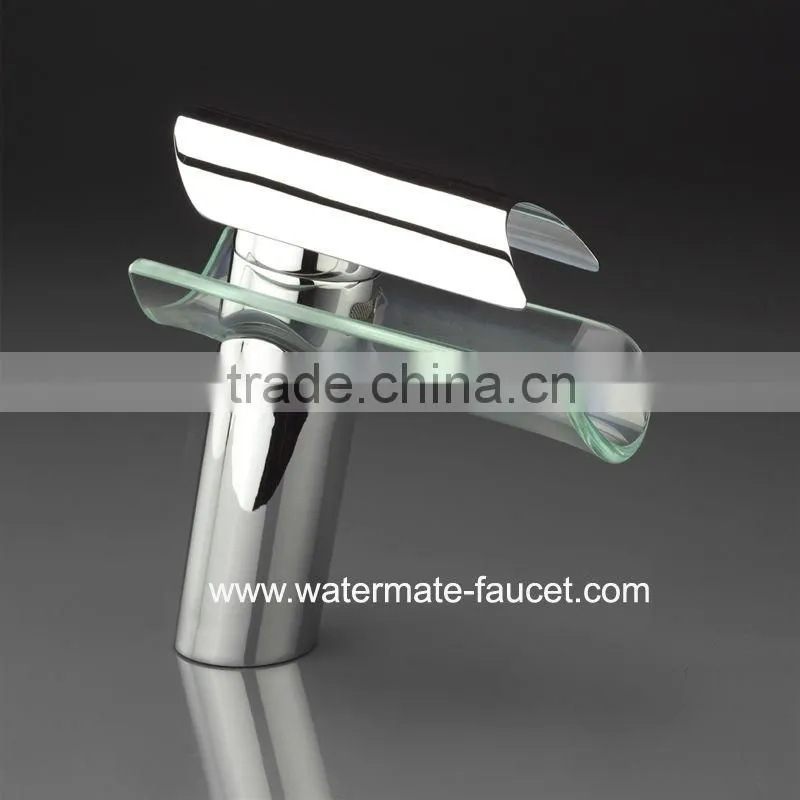 glass waterfall basin faucet wasserfall