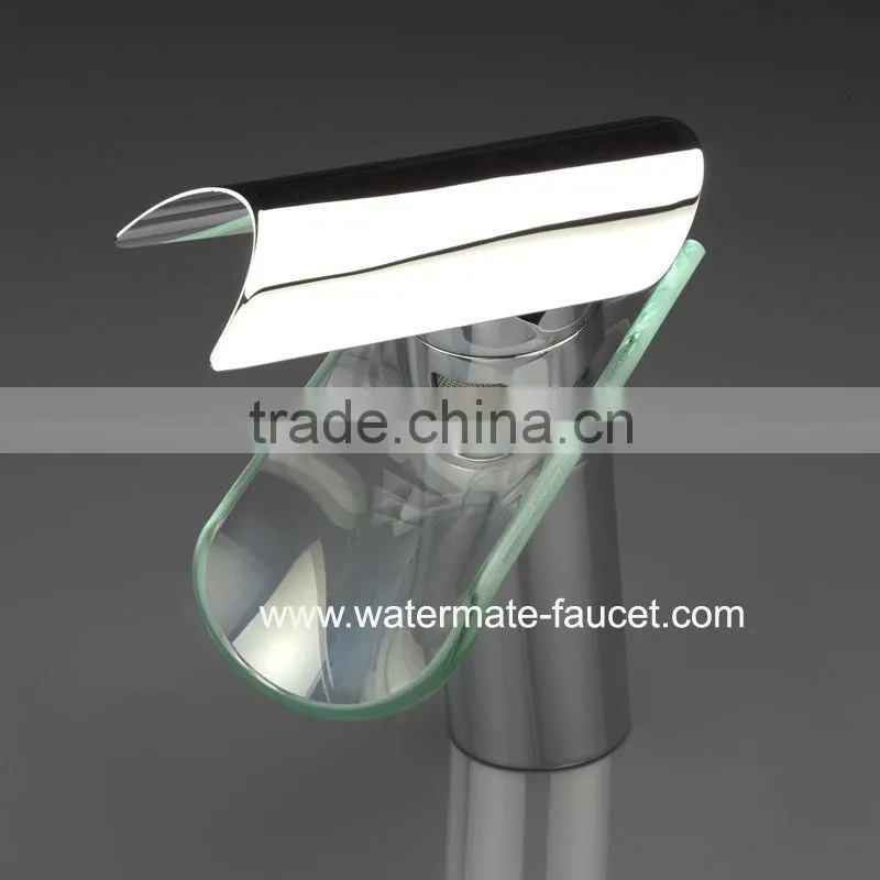 glass waterfall basin faucet wasserfall