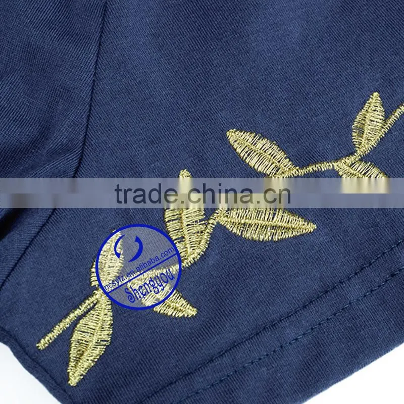 Men's wholesale round neck cotton embroidered t shirts