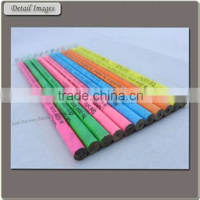 Round Shape HB Wooden Pencil With Color Eraser