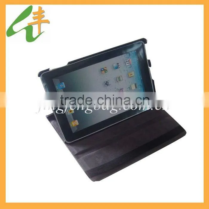 Black patent shock proof 9 inch tablet case with stan