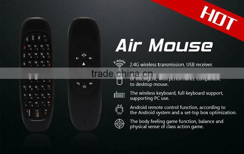 Wireless Mini Bluetooth Keyboard and Flying Air Mouse keyboard 2.4GHz using in PC/TV