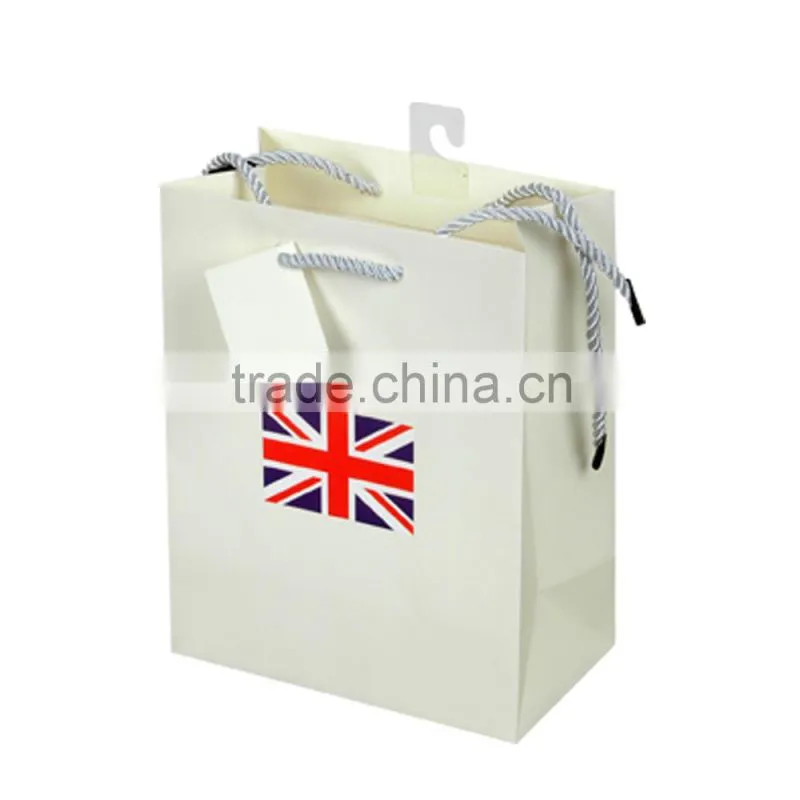 Alibaba china custom printed paper bag with handles