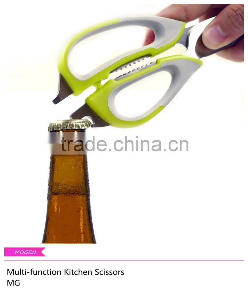 Kitchen Shears with Magnetic Holder,Serrated Blade multifunction Scissors